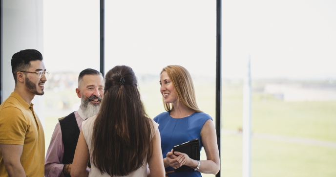 Professionals networking
