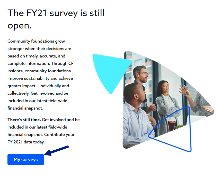 Click the My surveys button on the page